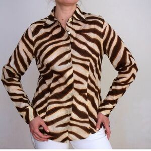 Michael Michael Kors animal print cotton shirt